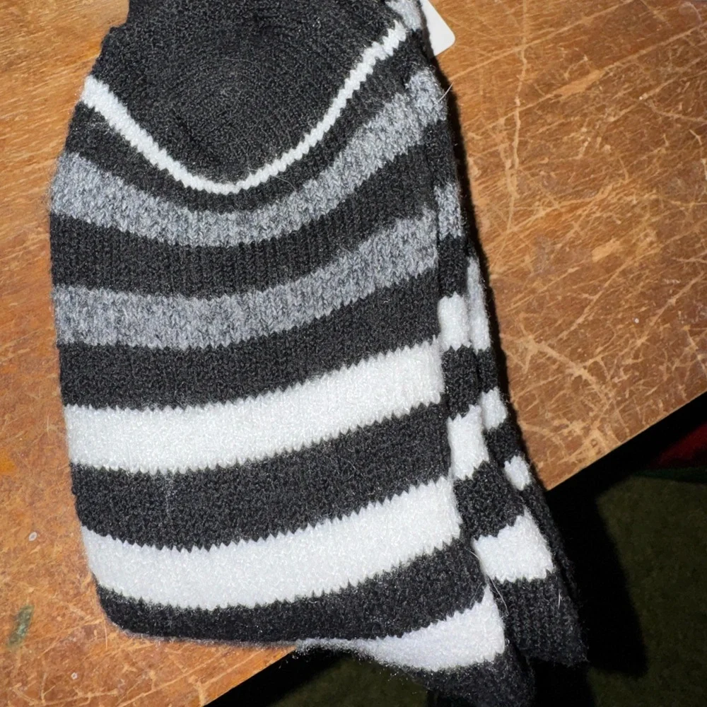 Striped Black and Gray Socks